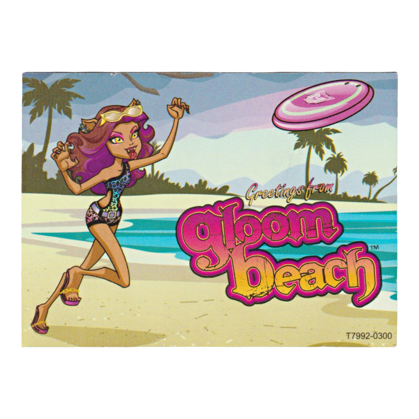 Monster High Clawdeen Wolf Gloom Beach Doll Replacement Postcard Character Card