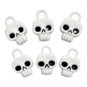 Monster High School Playset Replacement Set Of 6x White Skull Shaped Locker Locks