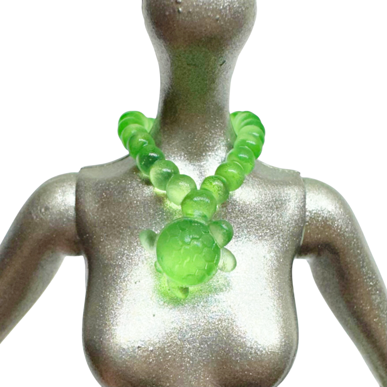 Green Turtle Style Necklace Part Compatible With Monster High 13 Wishes Lagoona Doll