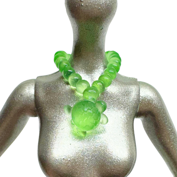 Green Turtle Style Necklace Part Compatible With Monster High 13 Wishes Lagoona Doll