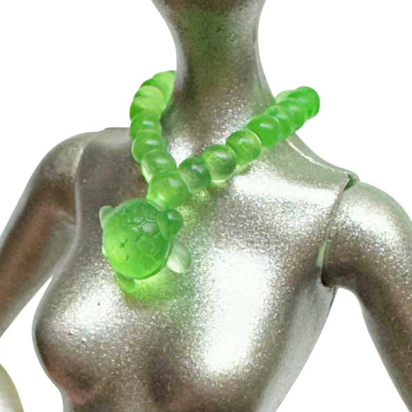 Green Turtle Style Necklace Part Compatible With Monster High 13 Wishes Lagoona Doll