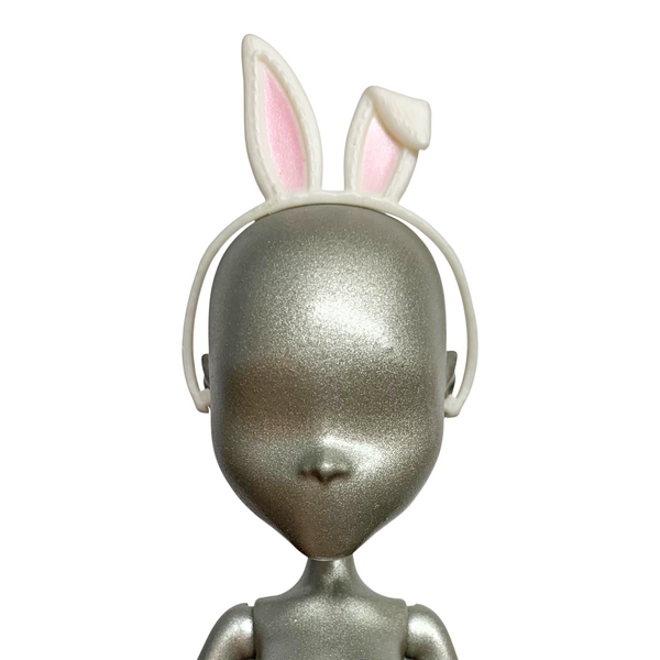 White Bunny Ears Headband Fits Monster High & Ever After High Size Dolls