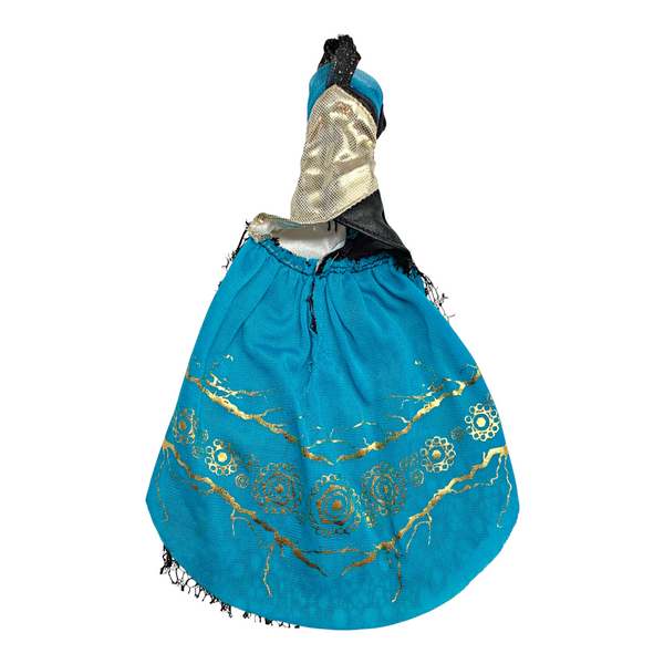 Monster High Frankie Stein 13 Wishes Doll Outfit Replacement Blue & Gold Dress