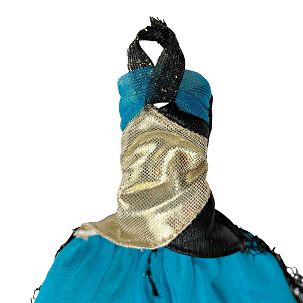 Monster High Frankie Stein 13 Wishes Doll Outfit Replacement Blue & Gold Dress