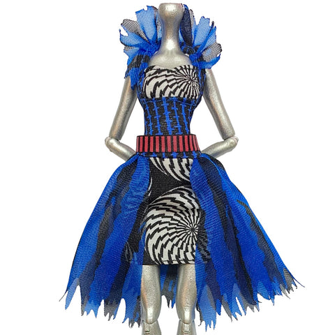 Monster High Frankie Stein Freak Du Chic Magician Doll Outfit Replacement Blue & Black Dress