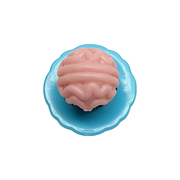 Monster High G3 Coffin Bean Spooky Cafe Playset Replacement Brain Frosting Cupcake On Blue Plate