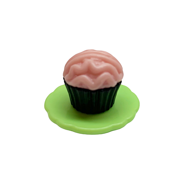 Monster High G3 Coffin Bean Spooky Cafe Playset Replacement Brain Frosting Cupcake On Green Plate