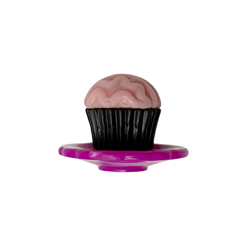 Monster High G3 Coffin Bean Spooky Cafe Playset Replacement Brain Frosting Cupcake On Purple Plate