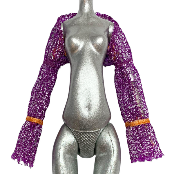 Purple & Orange Custom Shrug Accessory Fits Barbie Size Dolls