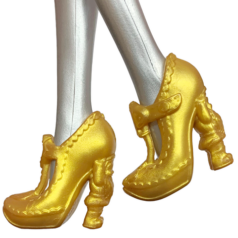 Ever After High Way Too Wonderland Apple White Doll Replacement Gold Shoes