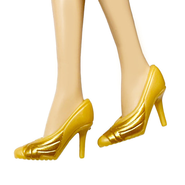 Disney's Designer Collection Beauty & The Beast Premiere Belle Doll Replacement Gold Shoes