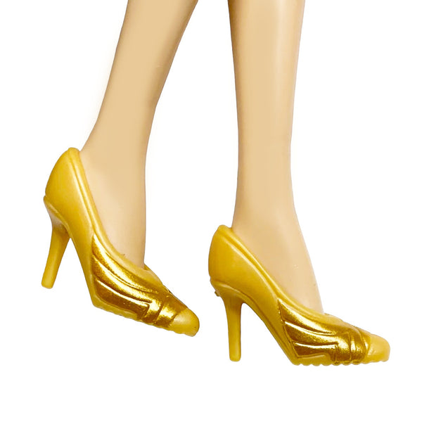 Disney's Designer Collection Beauty & The Beast Premiere Belle Doll Replacement Gold Shoes