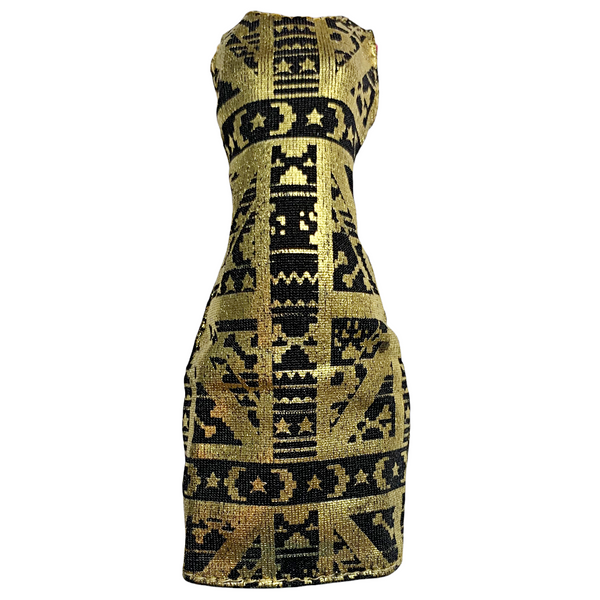 Monster High Clawdia Wolf Frights Camera Action Doll Outfit Replacement Gold Dress