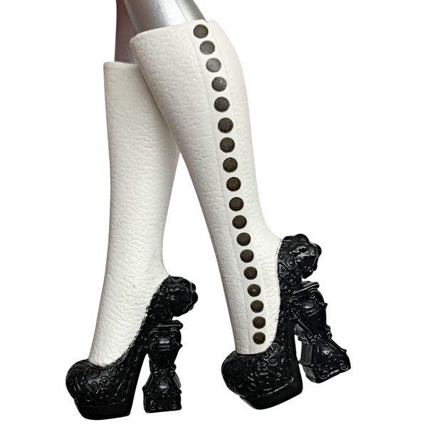Ever After High Bunny Blanc 1st Chapter Original Doll Replacement Black & White Shoes