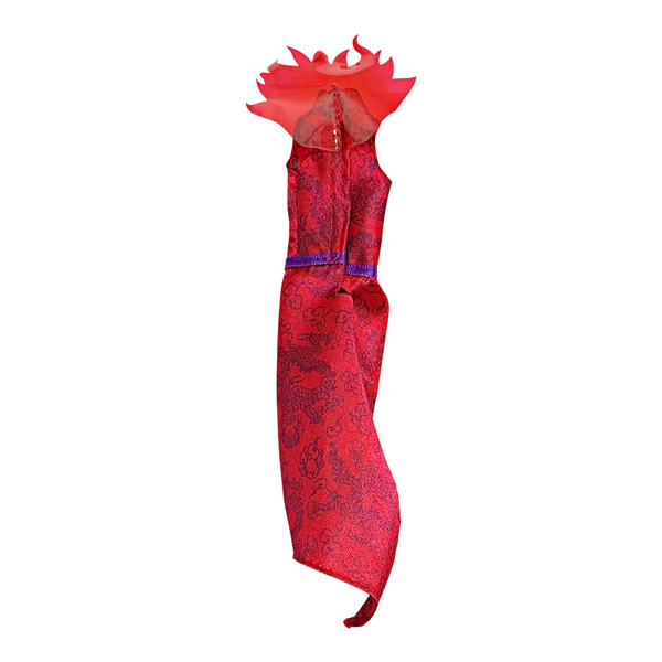 Monster High Jinafire Long Fierce Rockers Doll Outfit Replacement Long Red Dress Top