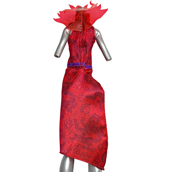 Monster High Jinafire Long Fierce Rockers Doll Outfit Replacement Long Red Dress Top