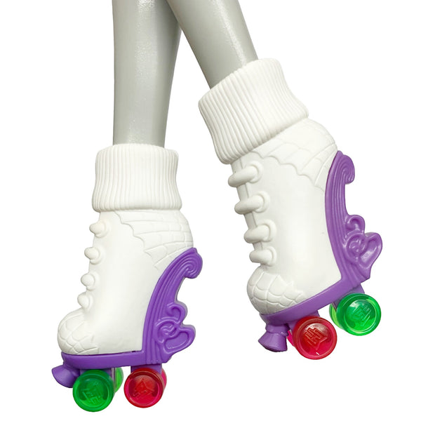 Monster High Roller Maze Operetta Doll Shoes Replacement White Roller Skates