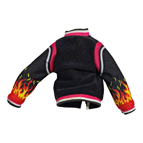 Monster High Heath Burns Home Ick Doll Outfit Replacement Black Letterman Varsity Jacket