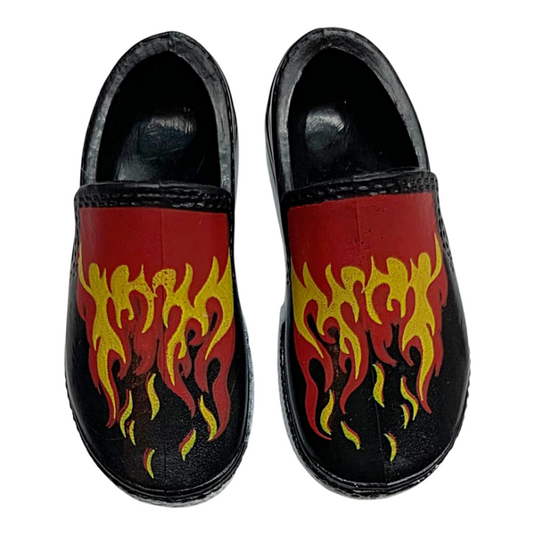 Monster High Heath Burns Home Ick Doll Outfit Replacement Black Flames Shoes