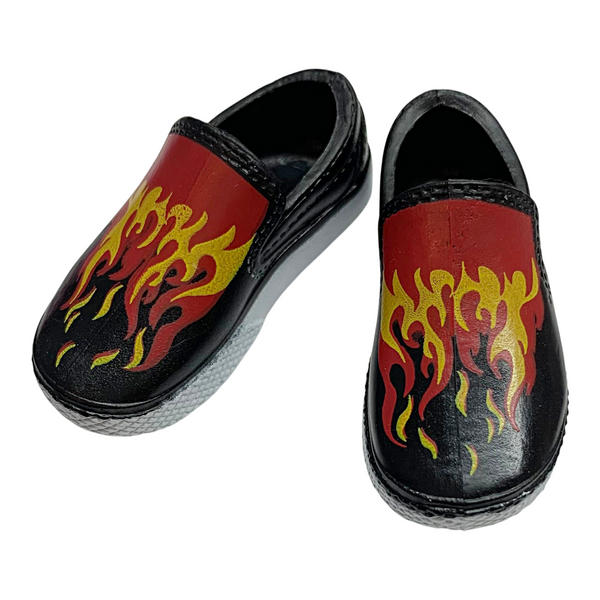 Monster High Heath Burns Home Ick Doll Outfit Replacement Black Flames Shoes