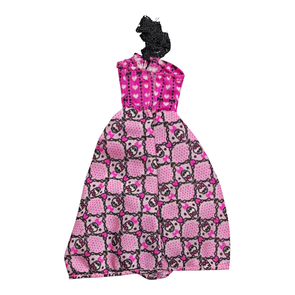 Monster High Draculaura Dot Dead Gorgeous Doll Outfit Replacement Pink & Black Dress