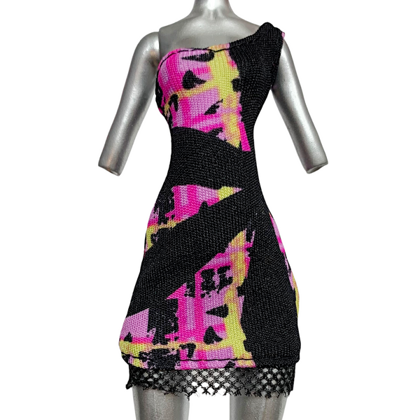 Monster High Venus Mcflytrap Doll Music Festival Outfit Replacement Black & Pink Dress