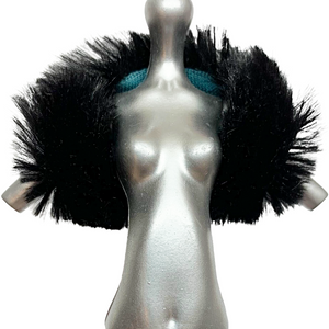 Monster High Abbey Bominable Doll Skating Fashion Pack Outfit Replacement Black Fur Shrug