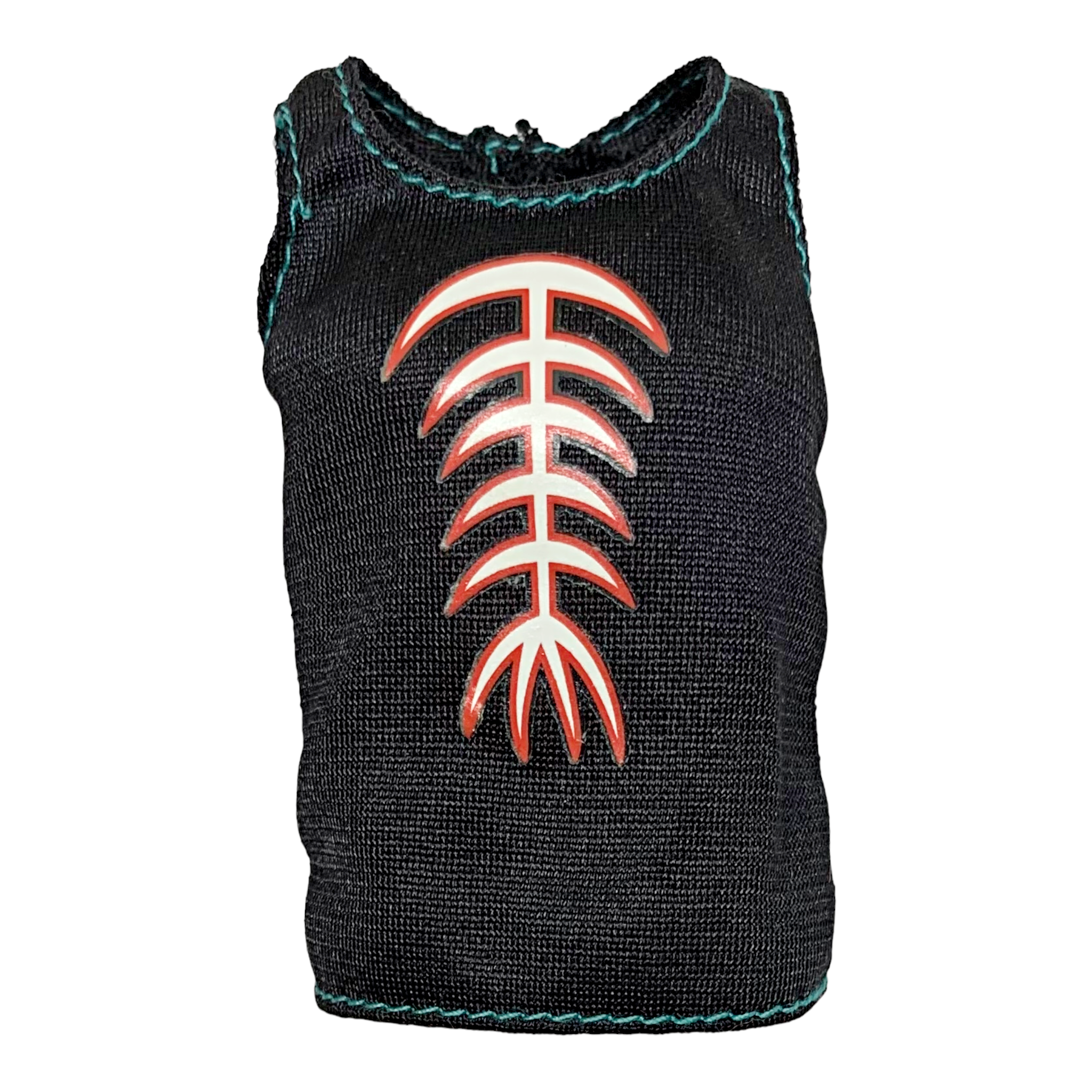 Monster High Gil Webber Skull Shores Doll Outfit Replacement Black Fish Bone Tank Top Shirt