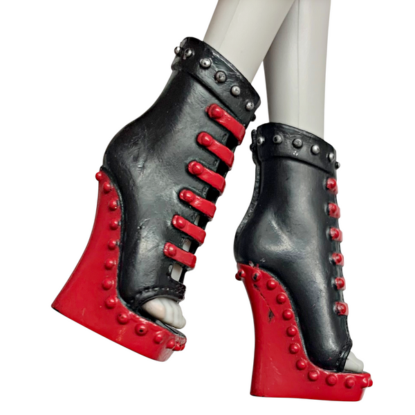 Monster High Toralei 1st Wave Original Doll Replacement Black & Red Shoes