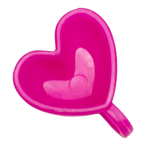 Monster High Draculaura Coffin Bed Replacement Doll Size Pink Heart Shaped Tea Cup