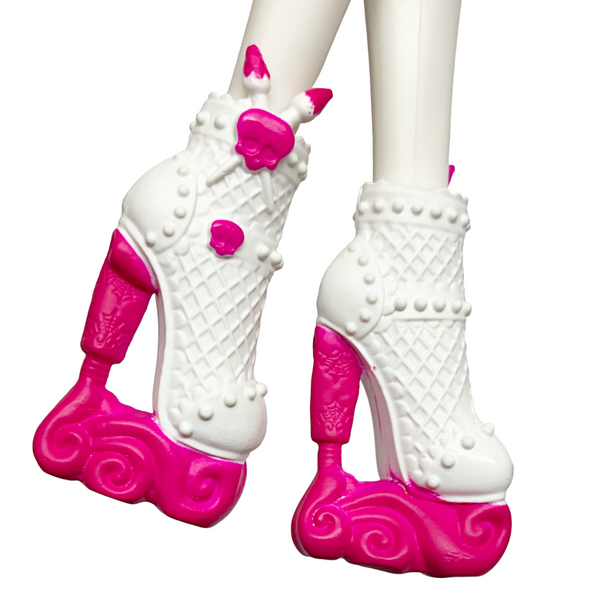 Monster High Draculaura Doll Size Replacement White & Pink Shoes