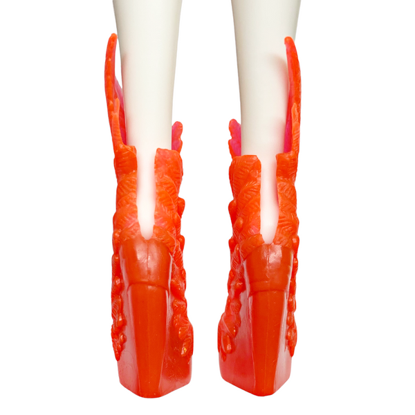 Monster High Inner Monster Fearfully Feisty Doll Outfit Replacement Orange Feather Shoes