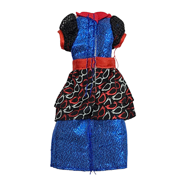 Monster High Ghoulia Yelps Ghouls Night Out Doll Outfit Replacement Blue & Red Dress