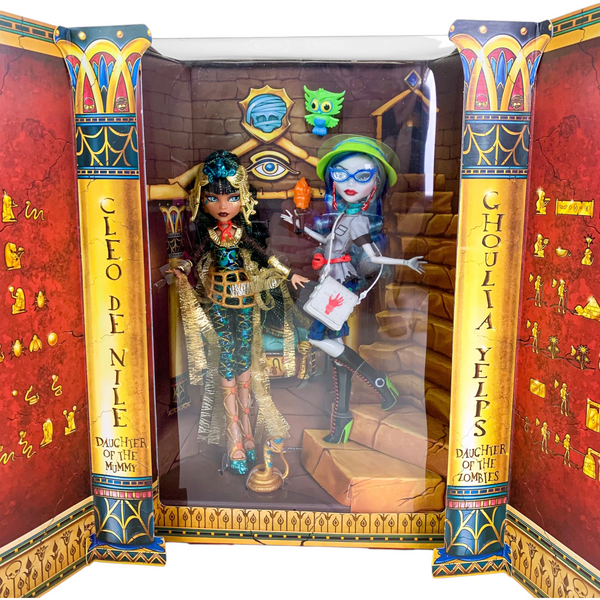 Monster High SDCC Collector The Vault Cleo De Nile & Ghoulia Yelps Doll Set (FCL36)