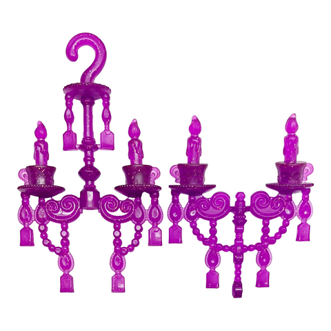 Ever After High Madeline Hat-Tastic Playset Replacement Doll Size Purple Chandelier Part