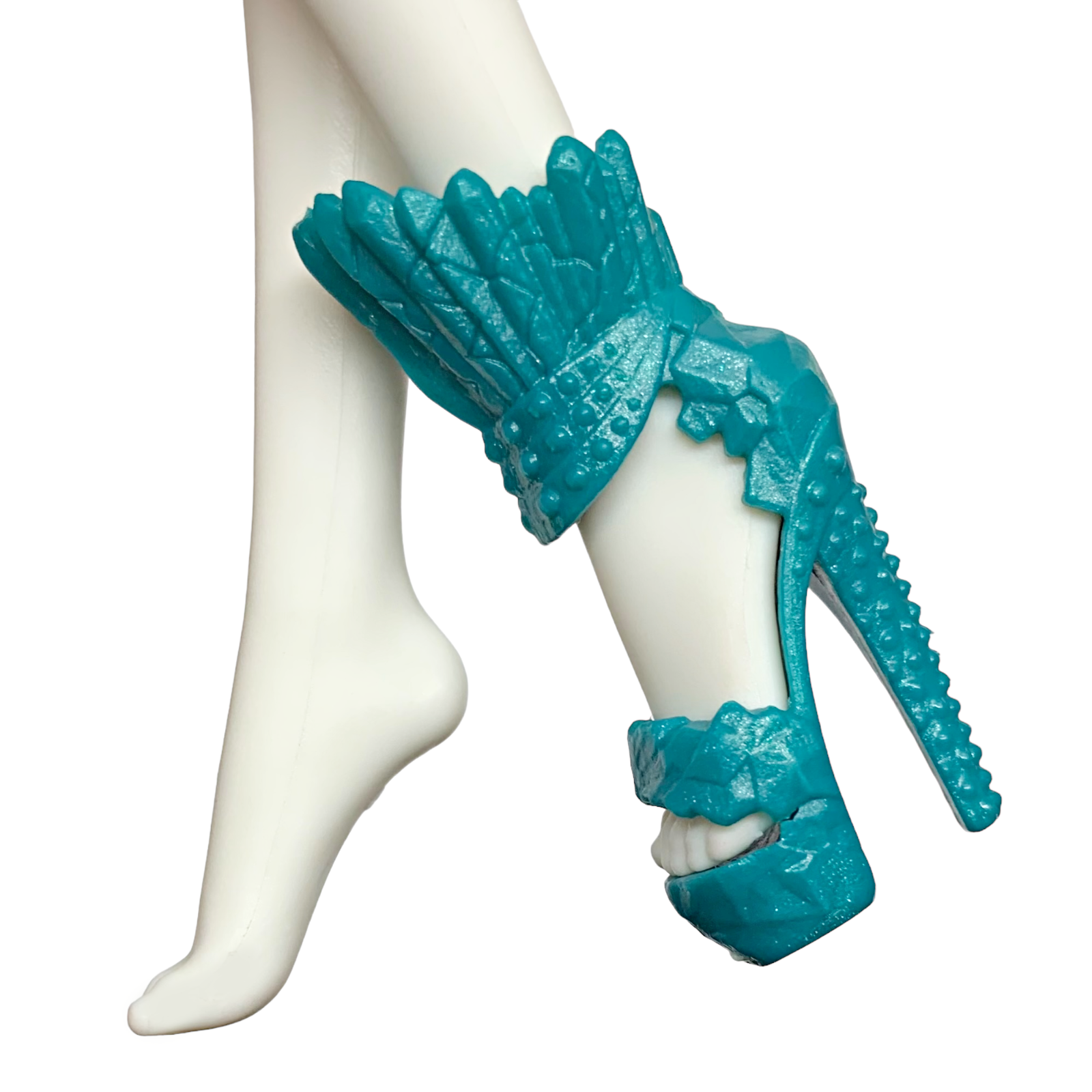 Monster High Boo York Catty Noir Doll Replacement Left Metallic Teal Blue Shoe