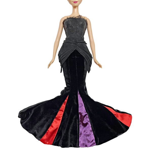 Disney's Designer Collection Sleeping Beauty Villians Maleficent Doll Replacement Dress Black Gown