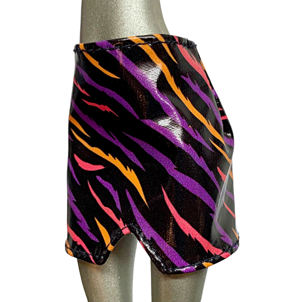 Monster High G3 Toralei Stripe Neon Frights Doll Replacement Black Tiger Stripe Pleather Skirt