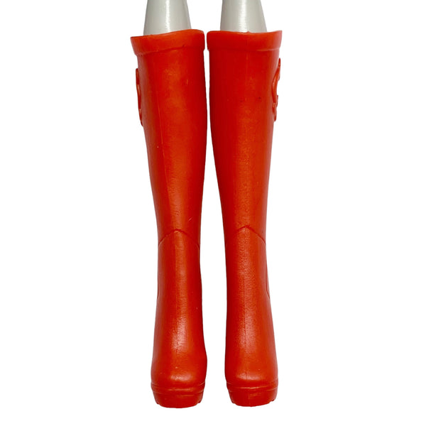 Monster High Elissabat Ghoulebrities In Londoom Doll Shoes Prototype Tall Red Skullette Logo Boots