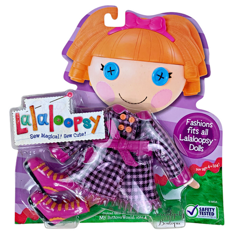 Lalaloopsy Full Size Doll Purple Plaid Raincoat & Shoes Fashion Pack Outfit