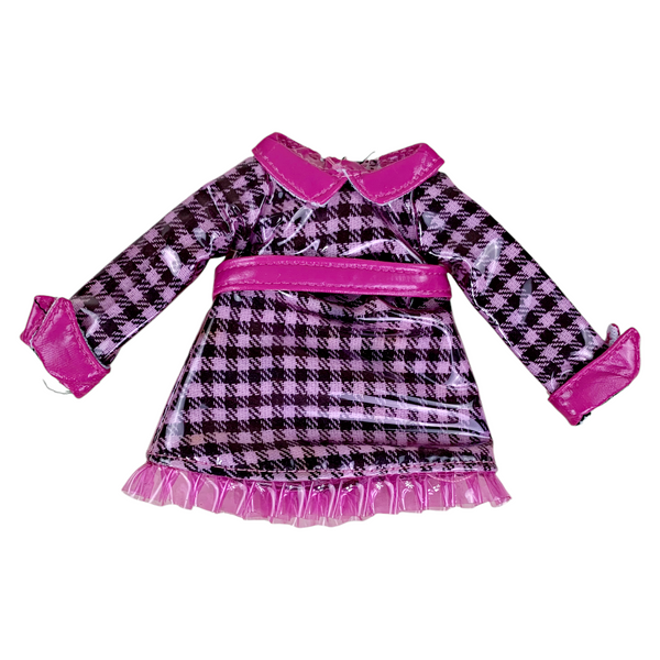 Lalaloopsy Full Size Doll Clothes Fashion Pack Coat Outfit Purple Plaid Raincoat