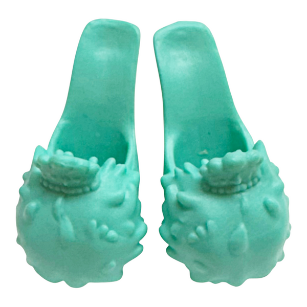 Monster High Cleo De Nile Dead Tired Doll Replacement Shoes Blank Green Slippers