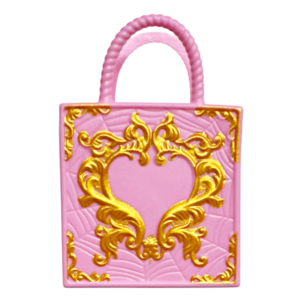 Monster High C.A. Cupid Scary Sweet Birthday Doll Replacement Pink & Gold Gift Bag