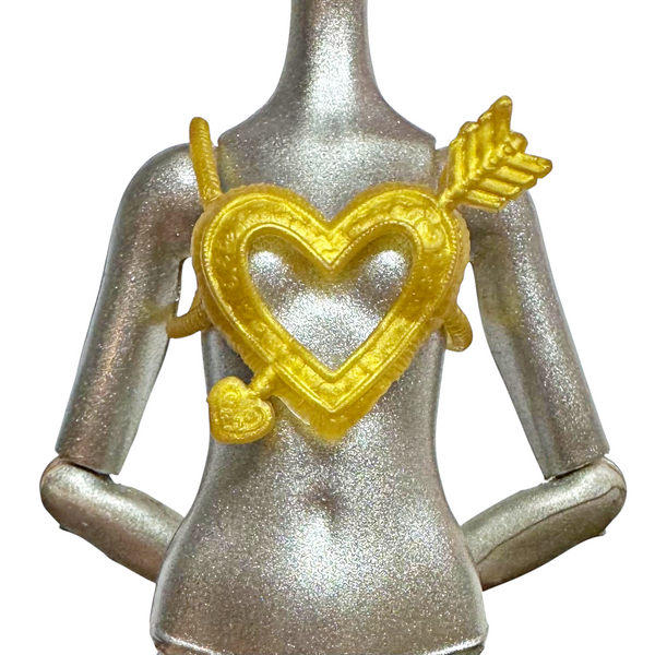 Monster High C.A. Cupid Scary Sweet Birthday Doll Replacement Gold Heart Chest Piece