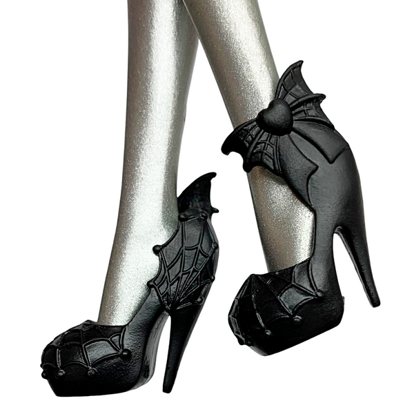 Monster High Dance The Fright Away Draculaura Doll Replacement Black Web Shoes