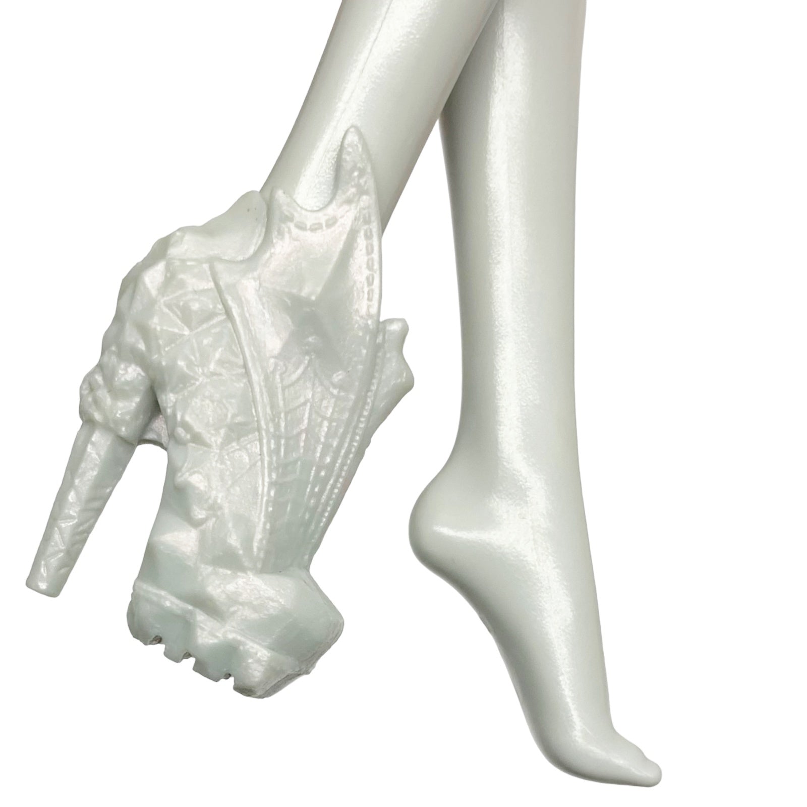 Monster High Boo York Draculaura Doll Replacement Shoe Right Silver Boot