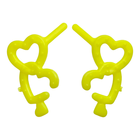 Monster High Draculaura Skulltimate Secrets Neon Frights Doll Replacement Yellow Heart Earrings