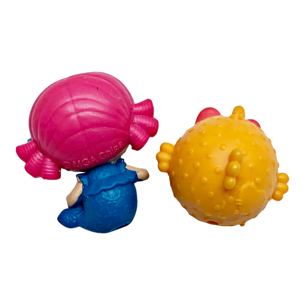 Lalaloopsy Tinies #110 Coral Sea Shells Mermaid & #157 Puffer Fish Small Bead Style Dolls