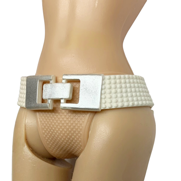 Mattel My Scene Barbie Street Sweet Delancey Doll Replacement White & Silver Belt