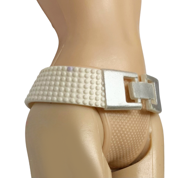 Mattel My Scene Barbie Street Sweet Delancey Doll Replacement White & Silver Belt